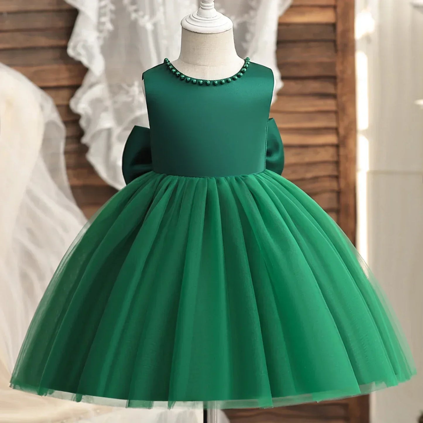 Baby Girls 1st Birthday Pink Princess Dress for Luxury Embroidery Costumes Kids Baptism Party Beading Clothes Toddler Dresses