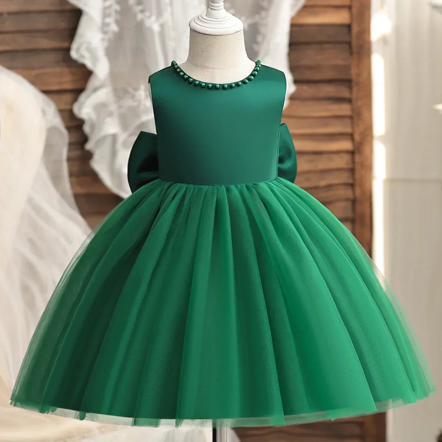Baby Girls 1st Birthday Pink Princess Dress for Luxury Embroidery Costumes Kids Baptism Party Beading Clothes Toddler Dresses