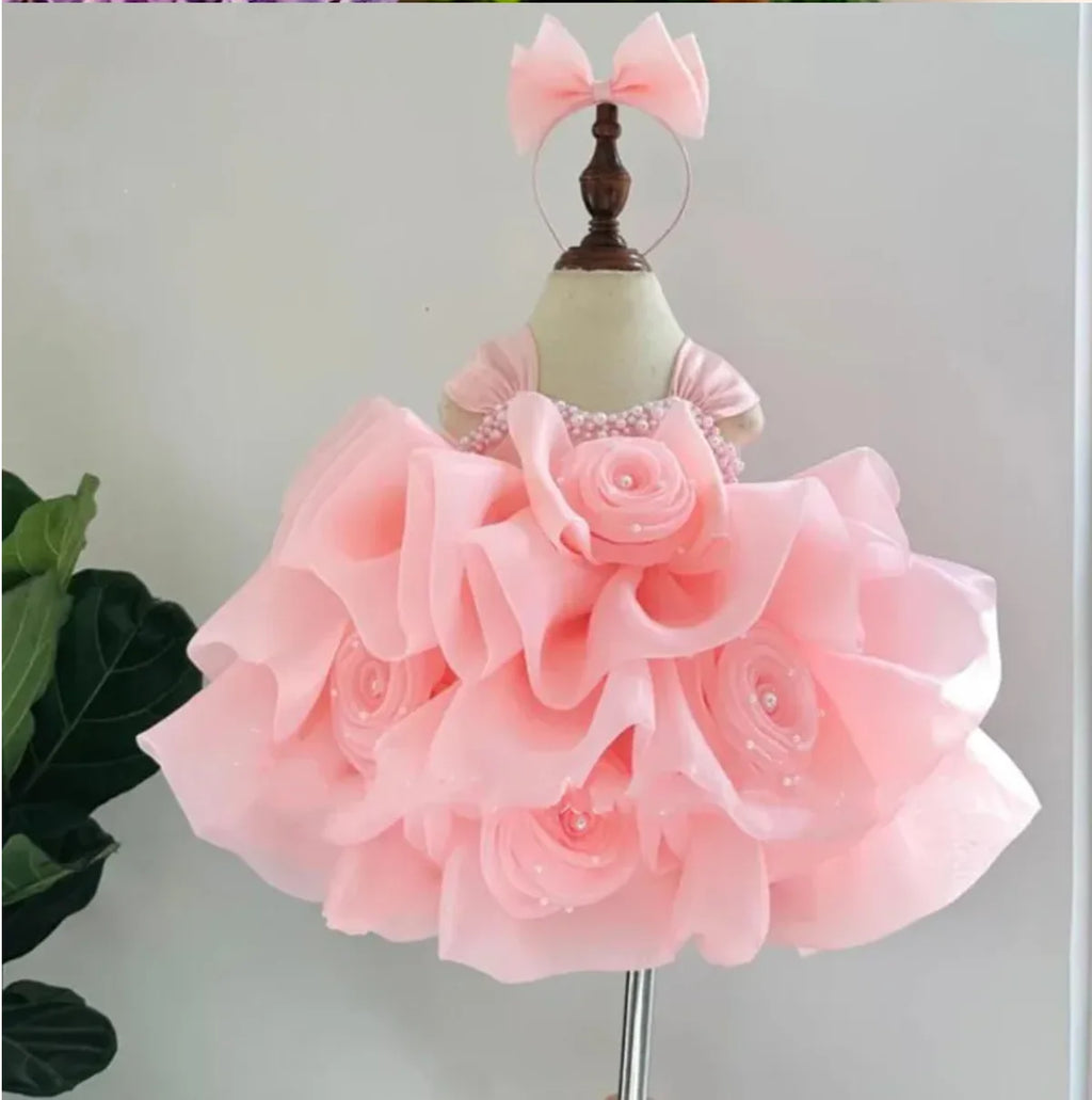 Baby Girl or Boy's Flower Princess Dress Birthday Party Formal Wedding Flower Princess Banquet