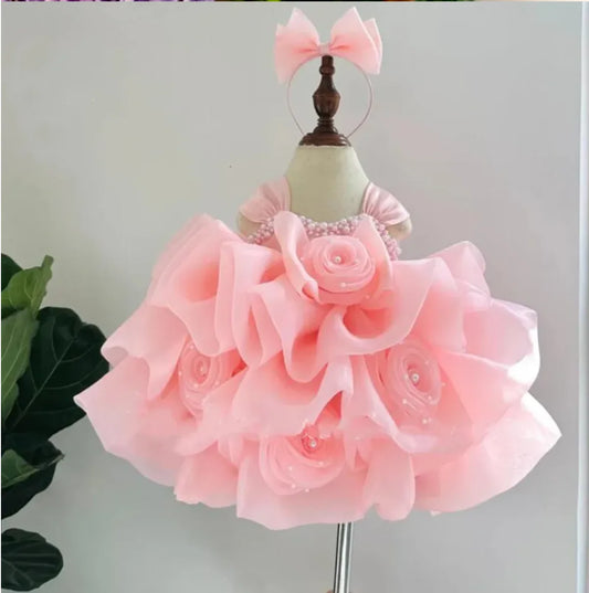 Baby Girl or Boy's Flower Princess Dress Birthday Party Formal Wedding Flower Princess Banquet