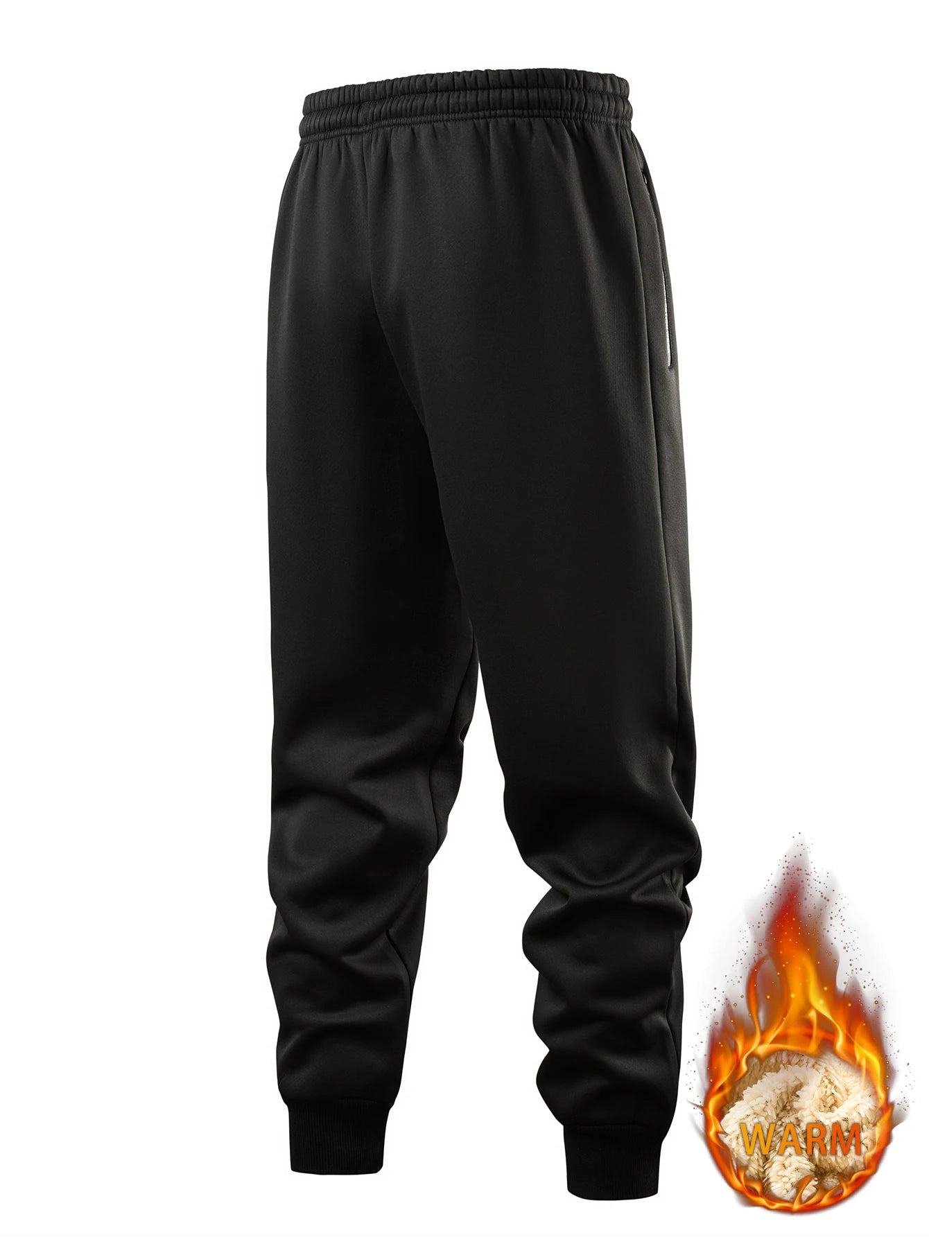 Winter Sweatwear Men Plush Thick Fleece Sweatpant Lambswool Thermal Trousers Casual Pants  Warm Sports fitness Pants