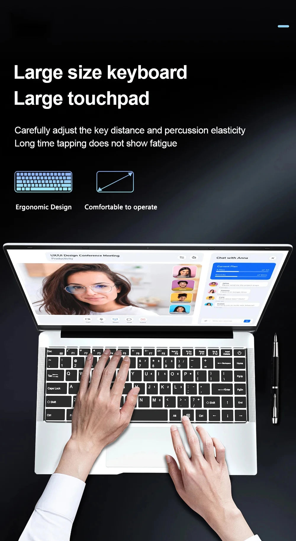 14.1 inch Laptop Computer Portable Windows 11 Pro Core i7-7500U Notebook 12GB RAM 1TB 2TB SSD Office Study Laptops