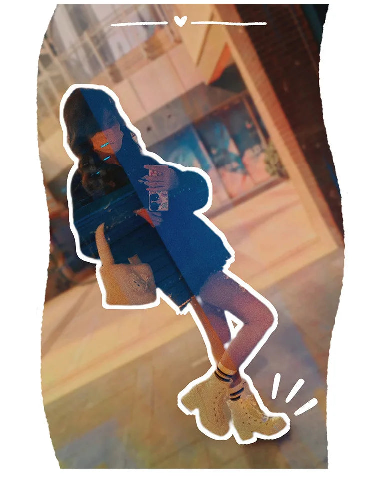 Women Platform Sneakers Canvas Shoes Personalized Luxry Heels Skateboard Lace Up Casual Fashion Outdoor Sneakers