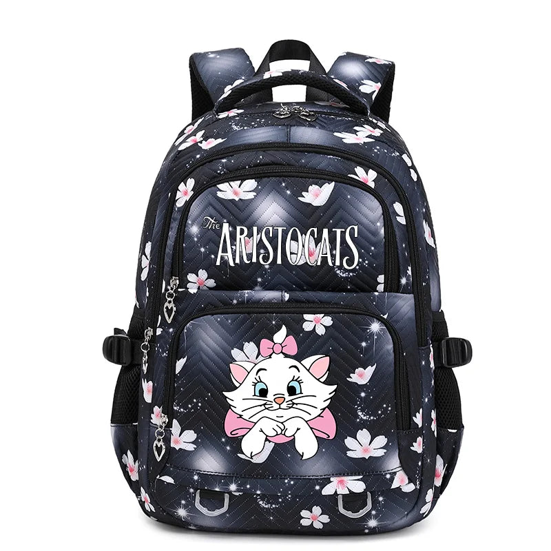 Disney The Aristocats Marie Waterproof Women Backpack Female Travel Bag Backpacks Schoolbag for Teenage Girls Bookbag Mochila