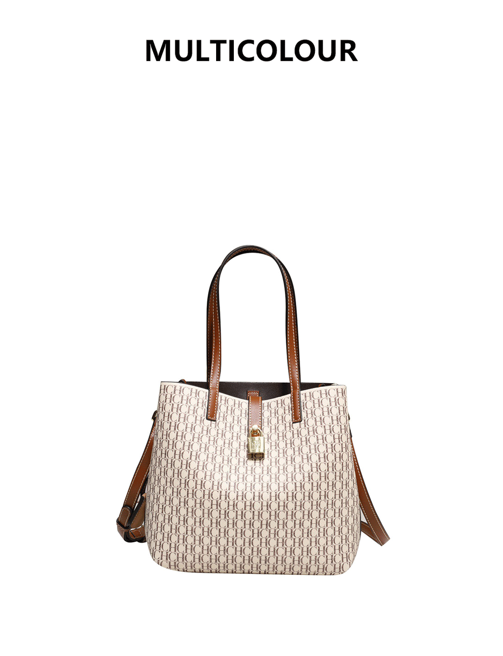 CH Premium Versatile Leather Crossbody Bag Ladies Large Capacity Daily Commuter Tote Bag Letter Print Design Ladies Fashion