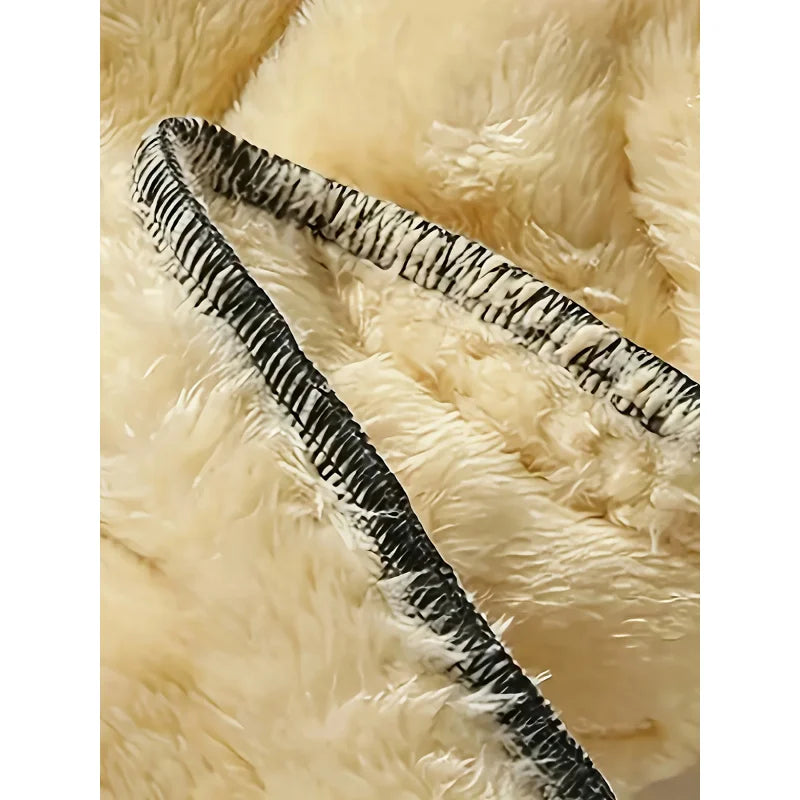 Winter Plush Pants for Men's Thickened Windproof Pants for Lamb Velvet Cold-proof and Warm Men's Casual Pants Baggy Gift