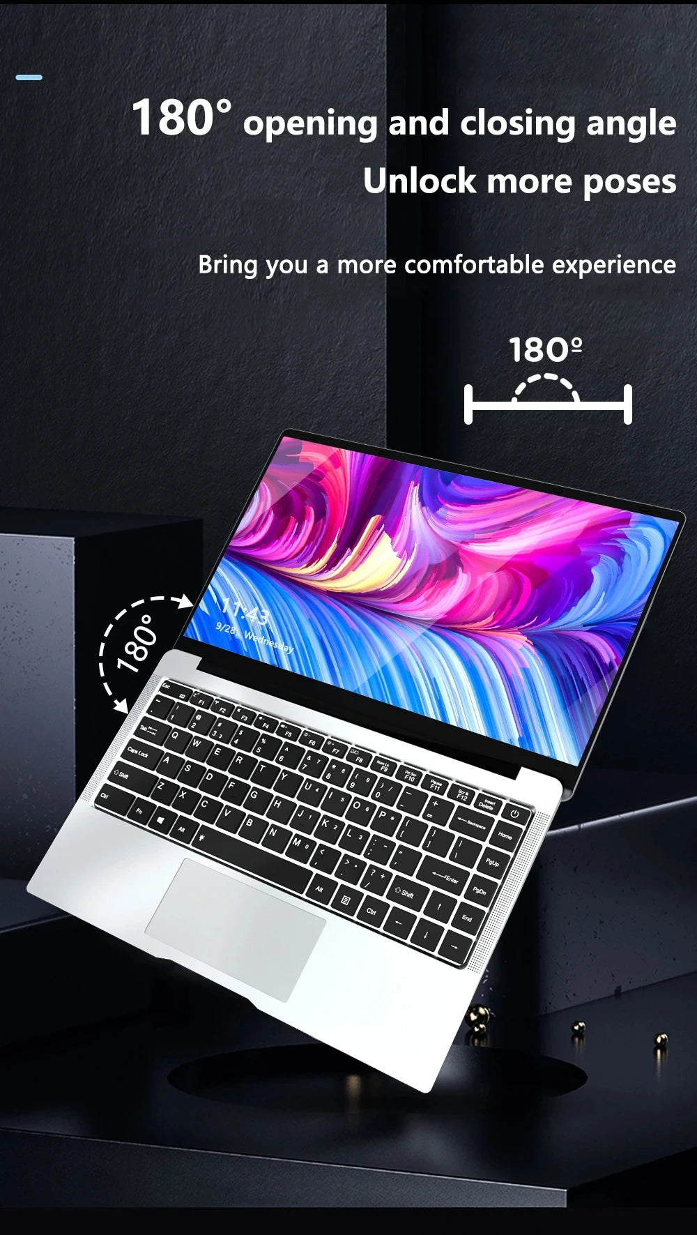 14.1 inch Laptop Computer Portable Windows 11 Pro Core i7-7500U Notebook 12GB RAM 1TB 2TB SSD Office Study Laptops