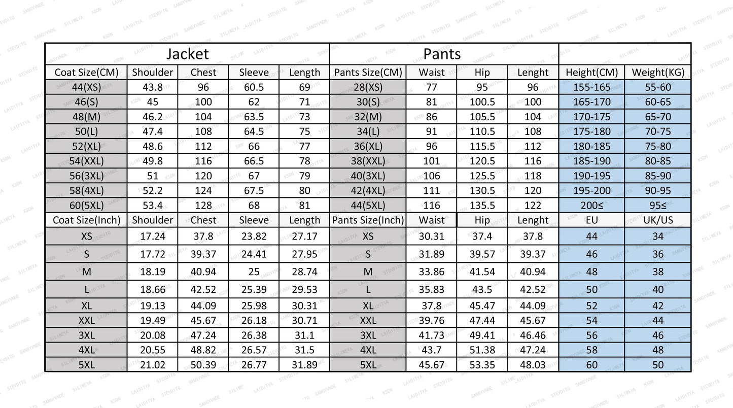 Elegant Men Suit Single-breasted Peak Lapel 3 Pieces(Jacket+Pants+Vest) Male Formal Wedding Party Set