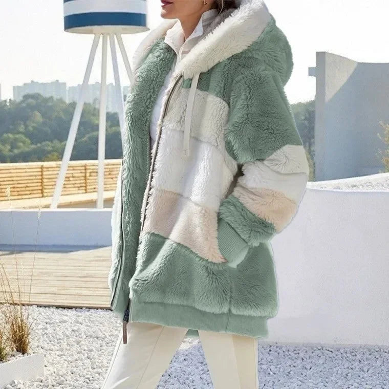 2025 Women's Warm Coats Jackets for Autumn Winter Long Jacket Warm Thick Fleece Faux Fur Coat Plush Teddy Woman Fur Coat Female