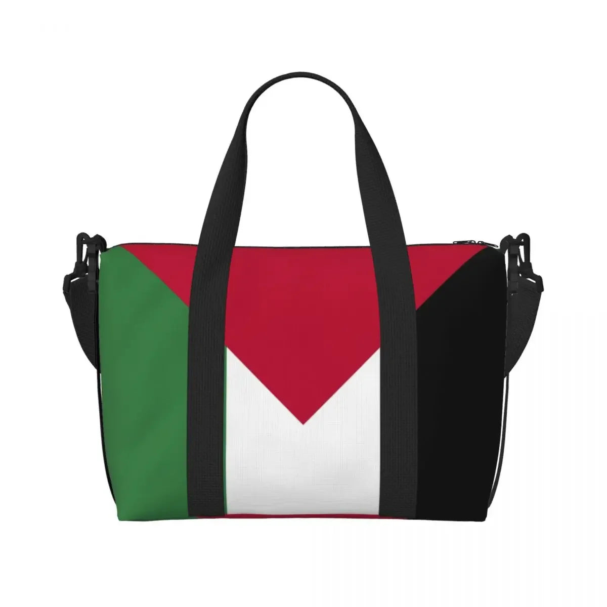 Custom Arabic Calligraphy Name With Palestinians Flag Hand Grocery Tote Shopping Bag Women Large Capacity Beach Gym Travel Bags