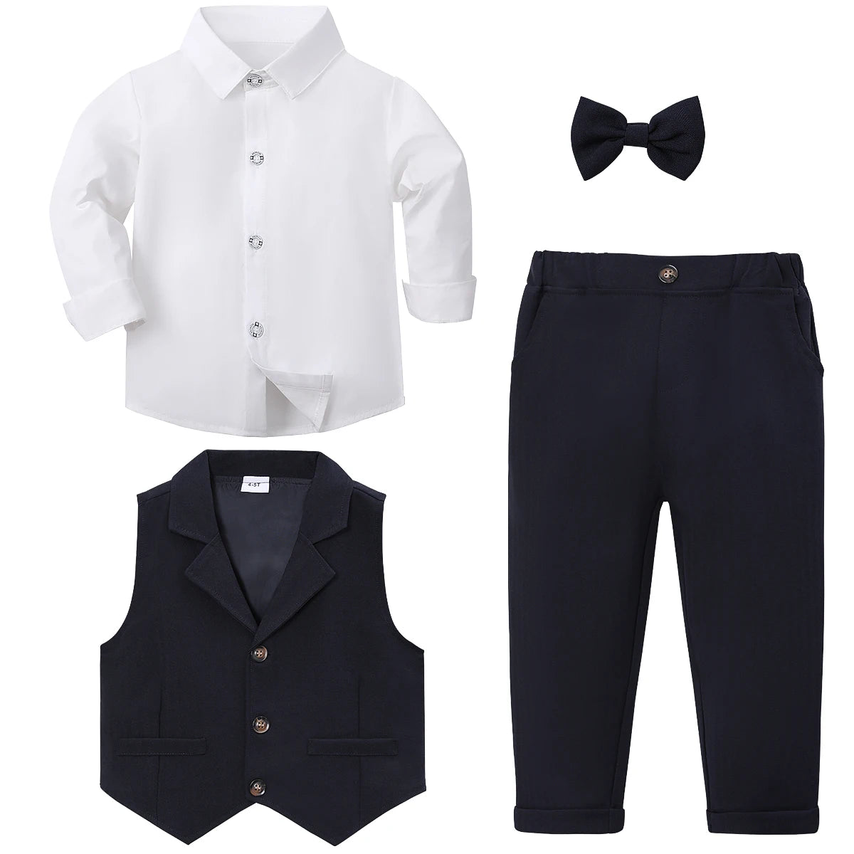 Toddler Suit Baby Boys Easter Outfit kids Christening Baptism Set Formal Wedding Birthday Party Gift Chirtmas Halloween Tuxedo