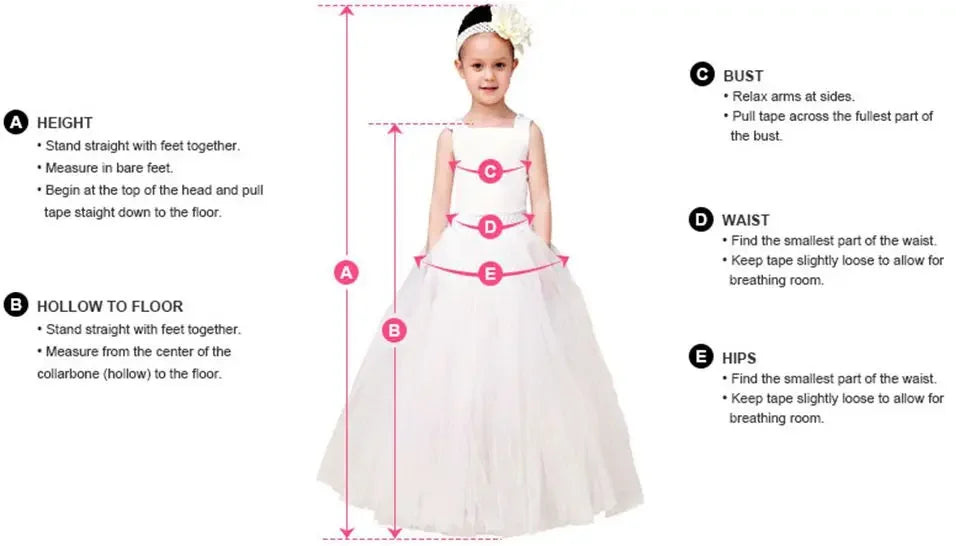 Flower Girls Dresses For Wedding Kids Pageant Dress First Holy Communion Dresses for Little Baby Party Prom Dress