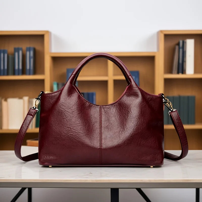 2025 trendy women's handbag, leisure cross-body bag for mothers, multi-functional shopping bag with zipper closure