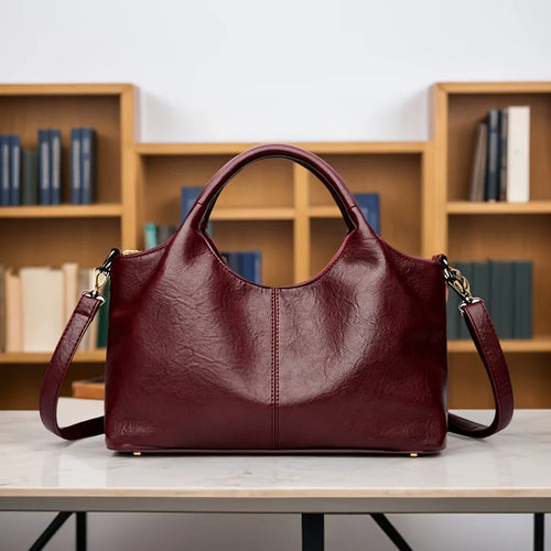 2025 trendy women's handbag, leisure cross-body bag for mothers, multi-functional shopping bag with zipper closure