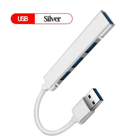New USB 3.0 Hub 4 Port USB Hub High Speed Type C Splitter 5Gbps For PC Computer Accessories Multiport HUB 4 USB 3.0 2.0 Ports