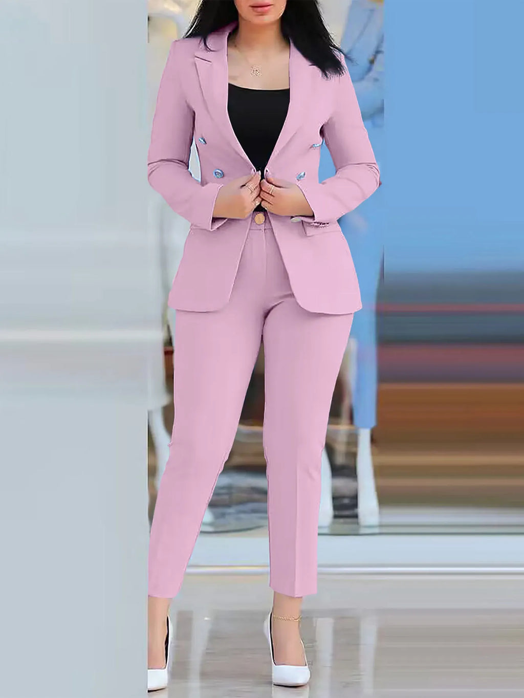 Casual Slim Button Blazer Coats