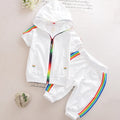 New Summer Baby Girl Clothes Boys Clothing Children Fashion Hooded Shirt Shorts 2Pcs/Sets Toddler Casual Costume Kids Tracksuits