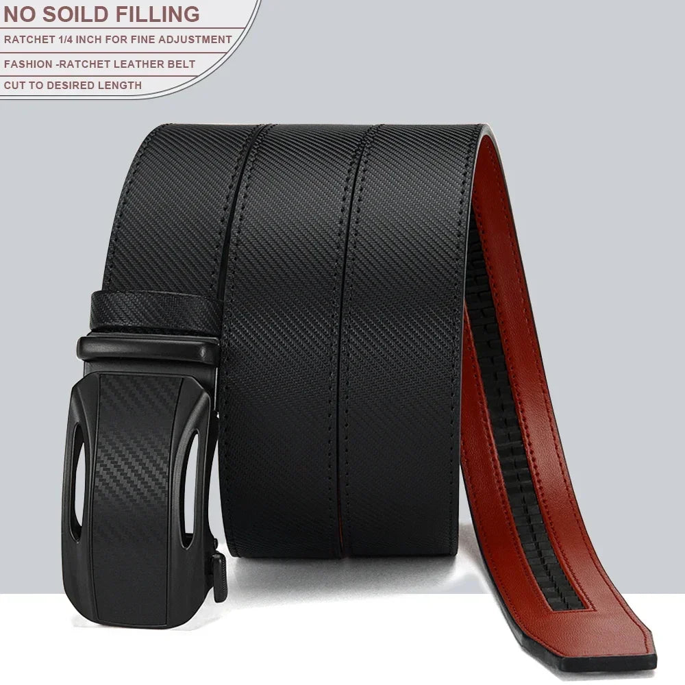 Men Belts Genuine Leather Luxury Famous Brand Belt Automatic Buckle Leather Mens Belt New Fashion Jeans Office Work Casual Belt