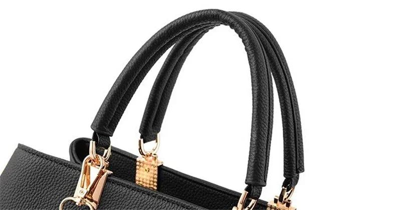 Women Messenger Bags With Flower Pendant Office Ladies Fashion Totes Pure Handbag For Female New Crossbody Shoulder Bags
