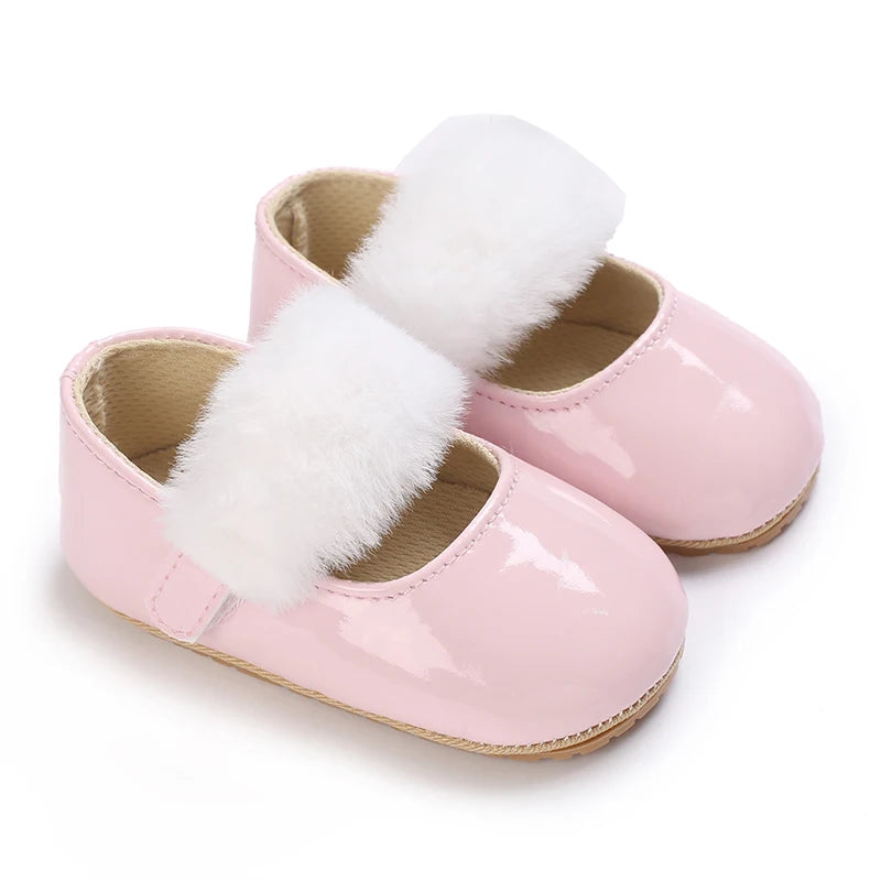 Cute White Lace Baby Girl Princess shoes  Baby Moccasins Moccs Shoes Bow Fringe Rubber Soled Non-slip Footwear Crib Shoes