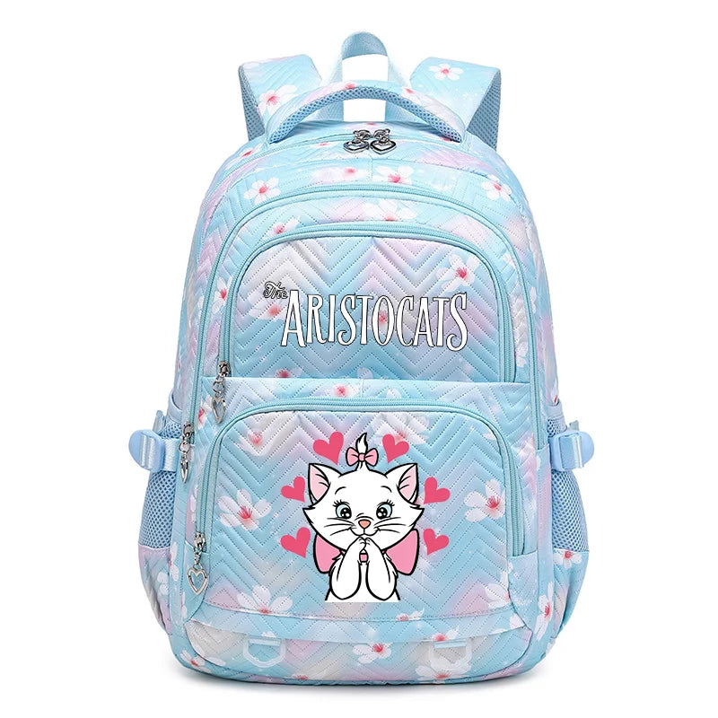Disney The Aristocats Marie Waterproof Women Backpack Female Travel Bag Backpacks Schoolbag for Teenage Girls Bookbag Mochila