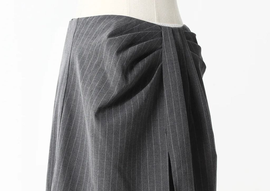 ZMEENNA Gray Stripe Patchwork Skirt Gauze Pants 2 Piece Sets For Women 2025 Spring Fashion Female New Elegant Pants ZM616
