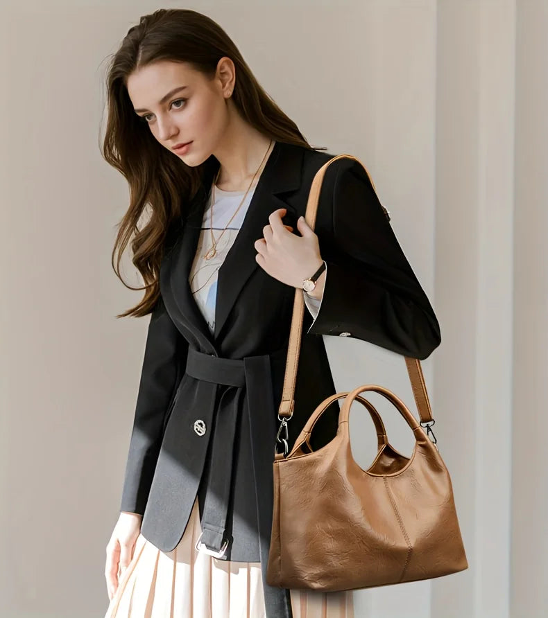 2025 trendy women's handbag, leisure cross-body bag for mothers, multi-functional shopping bag with zipper closure