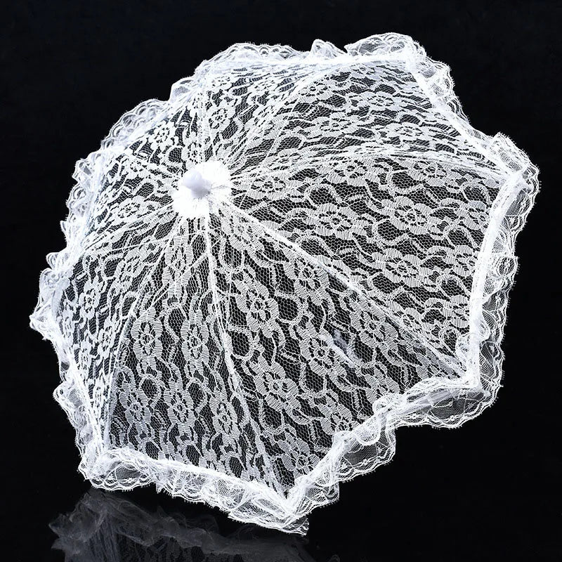 New Bride Wedding Umbrella Women Parasol Elegant White Lace Umbrella For Wedding Bridal Party Stage Performance Photography Prop