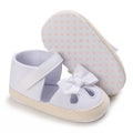 Newborn Toddler Baby Shoes Girl Baby Crib Shoes Princess Flower Bow Baby Cotton Sole First Walker Sneakers 0-18 Months