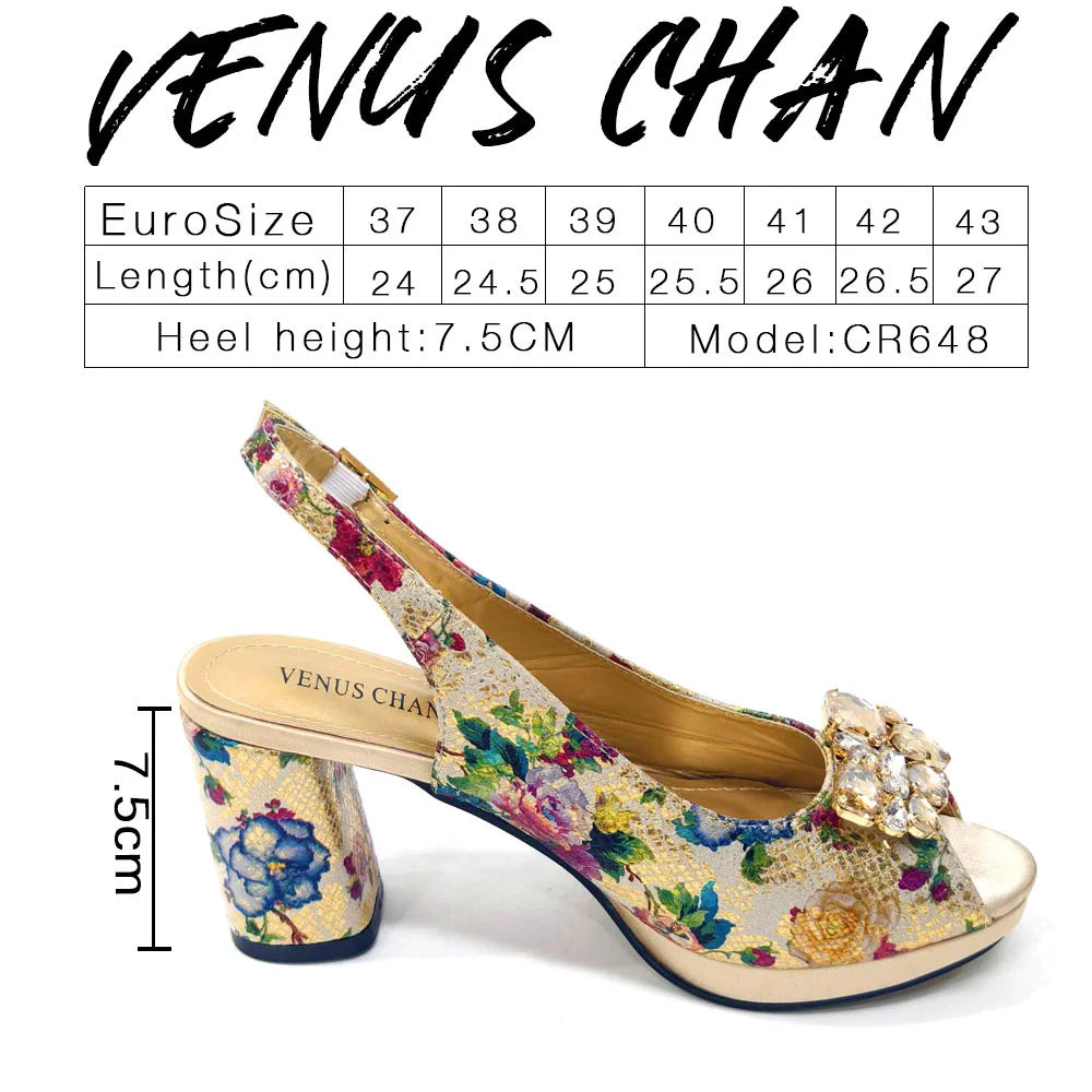 Wedding Bigger Size Thick Heel Shoes