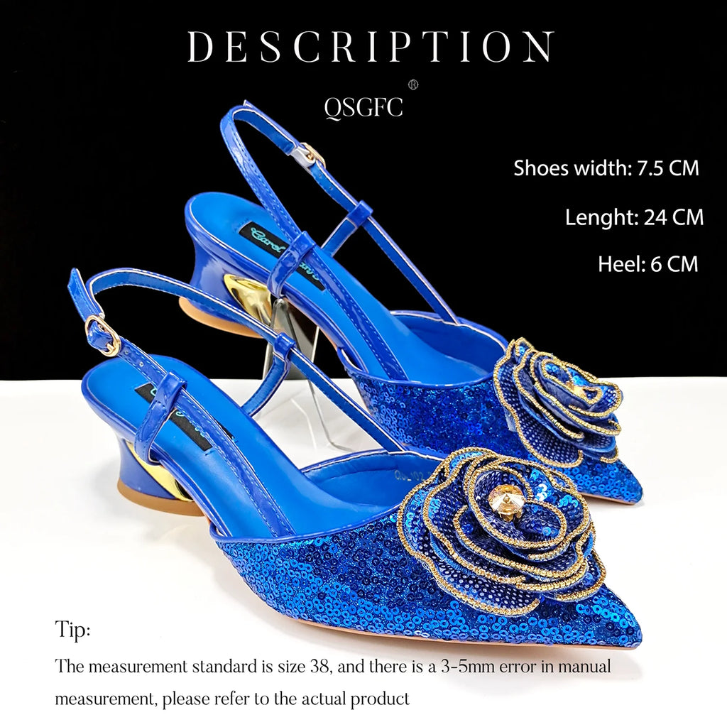 Elegant Handbags and Medium Heel shoes