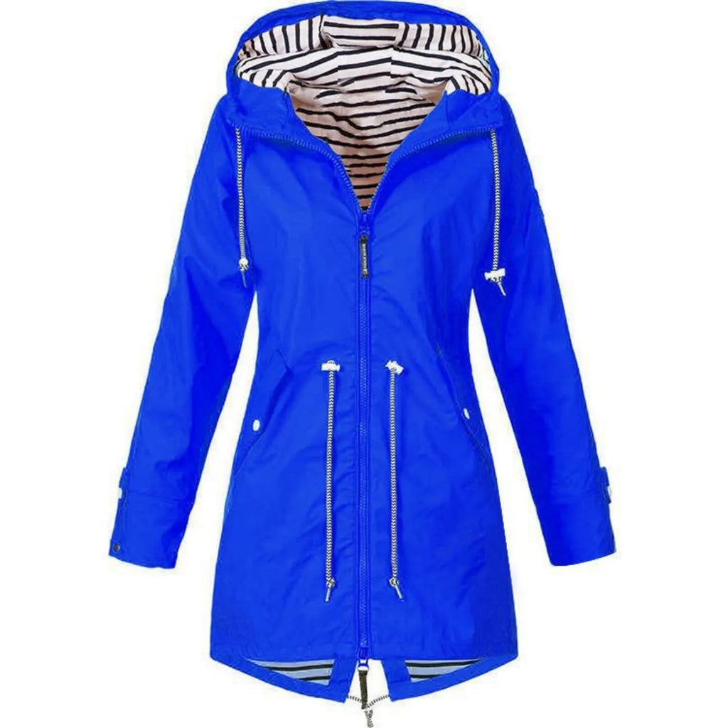 2025 New Long-sleeved Raincoat Zipper Women's Jacket Outdoor Hooded Mountaineering Jacket Waterproof and Windproof Coats