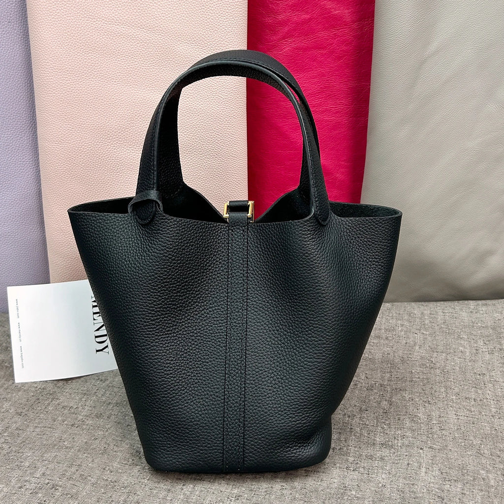 MENDY Women Bags Handbags Bucket Bag Real Leathe Fashion Tote Bag Genuine Leather Luxury Desginer Big Size Large Lady Hand Bags