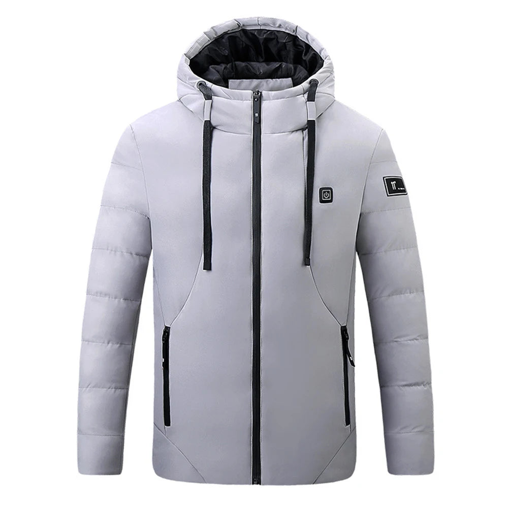 4 Areas Heated Jackets for Men Outdoor Sports Smart USB Charging Heating Outerwear Winter Electric Thermal Warm Cotton Jacket