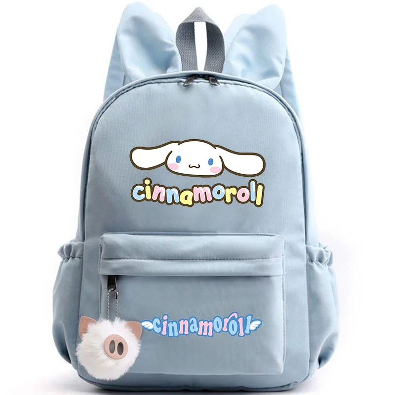 Cinnamoroll School Bags Backpack for Girl Boy Student Teenager Rucksack Women Casual Travel Rabbit Ears Mochila
