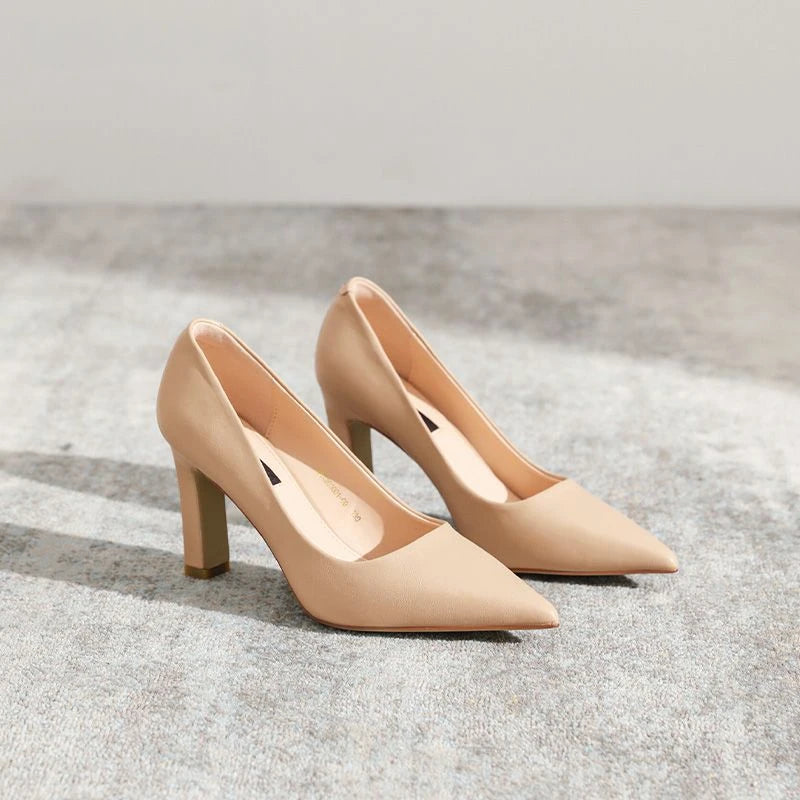 Sexy Shoes For Women Wedding Bride Shoe On Heeled Pumps Woman Black Pointed Toe High Heels 39 Young Casual Social Premium