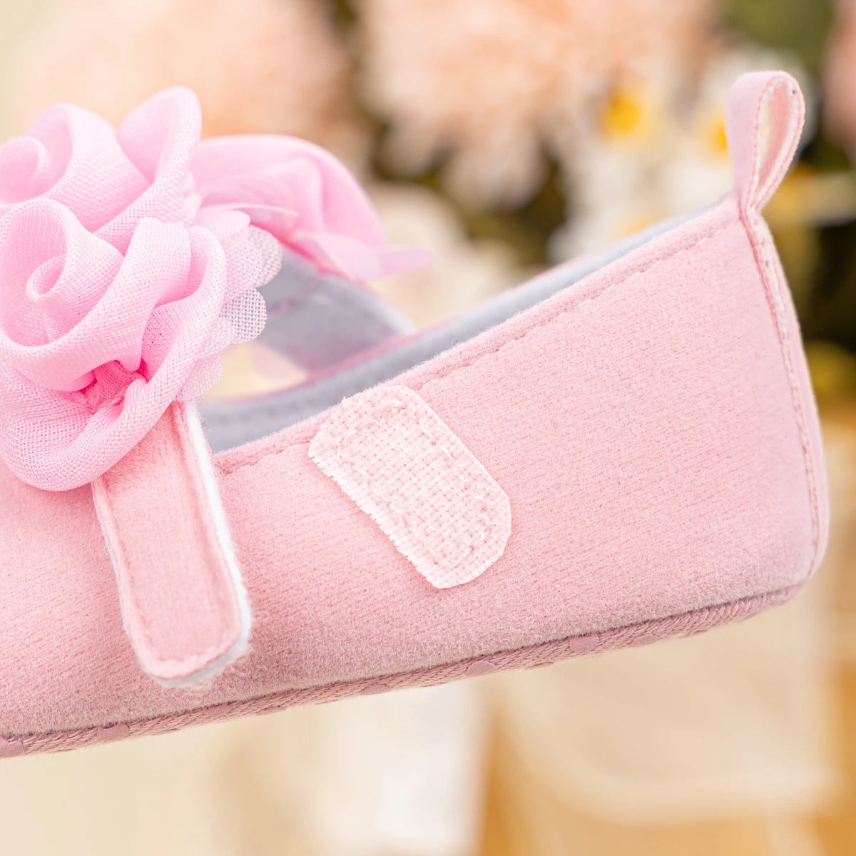 KIDSUN Cotton Sole Anti-slip Baby Shoes Moccasin Cute Flower Princess Girls Shoes Newborn Toddler First Walker Crib Shoes 0-18m