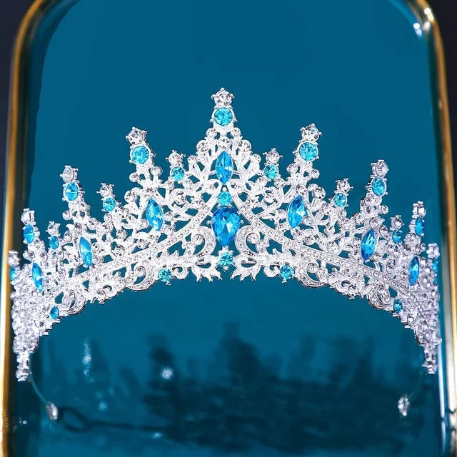 Baroque Crystal Tiaras And Crowns For Women Bride Rhinestone Prom Diadem Bridal Wedding Hair Accessories Jewelry Crown Tiara