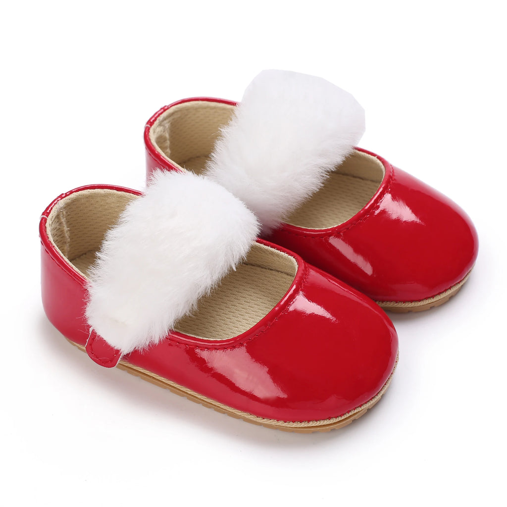 Cute White Lace Baby Girl Princess shoes  Baby Moccasins Moccs Shoes Bow Fringe Rubber Soled Non-slip Footwear Crib Shoes