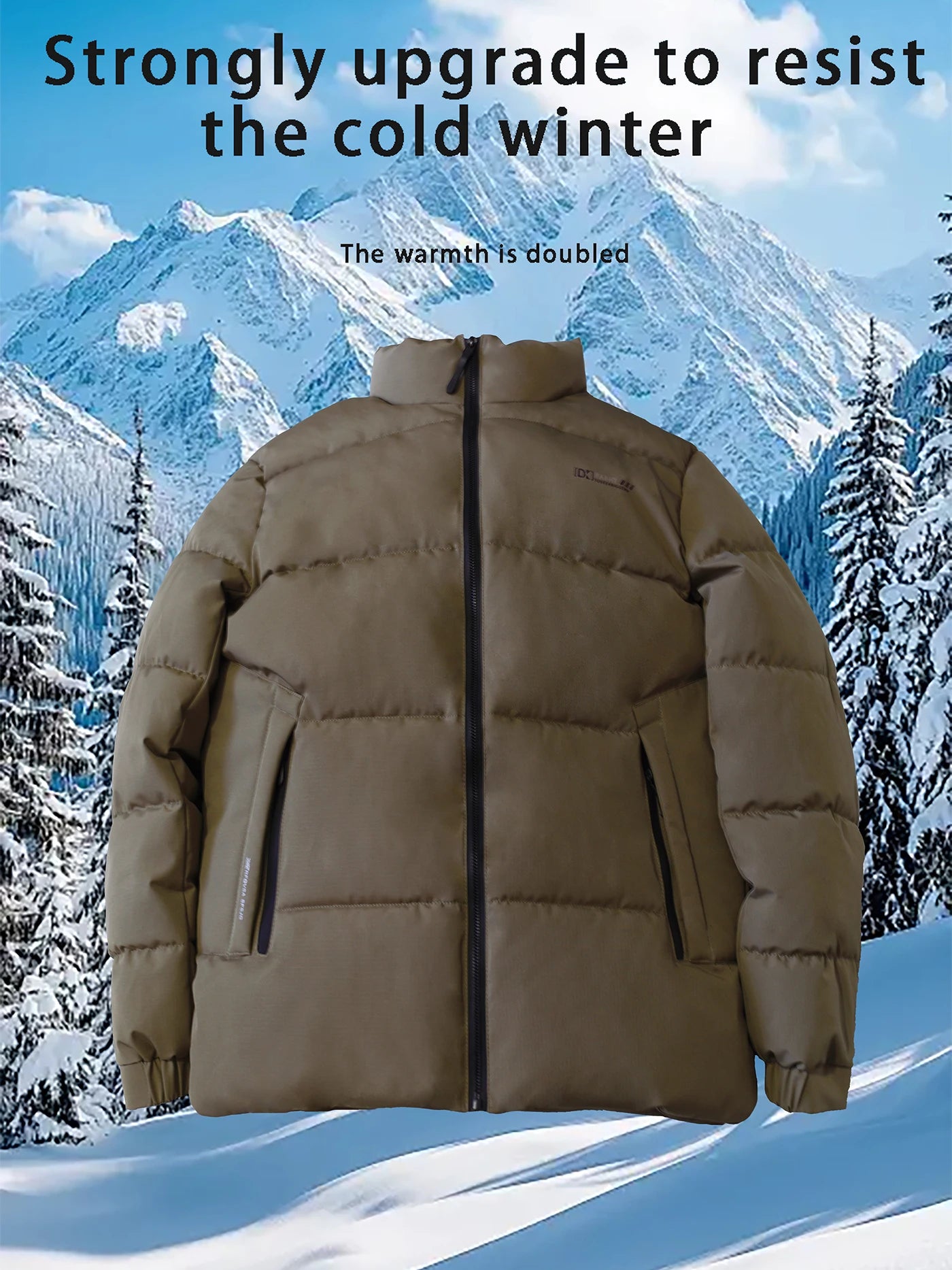 Men's Casual Fashionable down Jacket Warm Outerwear Top Winter Bread Coat Stylish Comfortable Winter Outerwear for Men