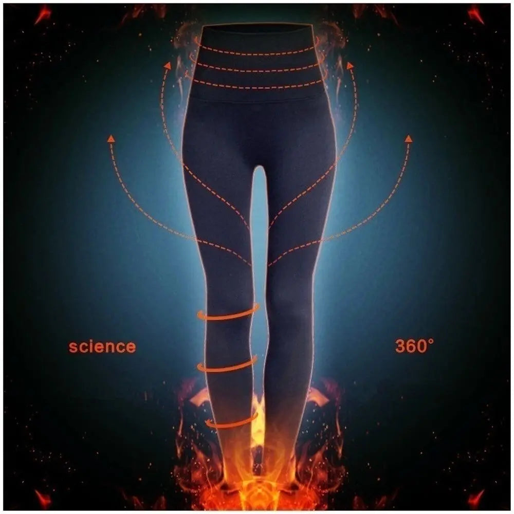 Women Winter Thermal Warm Thick Pantyhose Fluff Lined Stretch Slim Leggings Pants