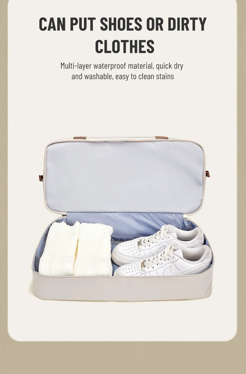 Weekender Bags for Women,Personal Item Travel Bag with Shoes Compartment,Overnight Travel Duffel Bag with Toiletry Bag