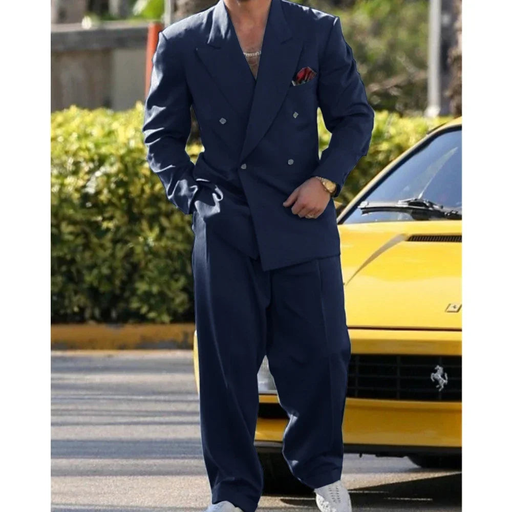 2024 Formal Suit for Men Wedding Luxury Fashion Suit Dress  2 Piece Modern Men's Suits Men Clothing Terno Masculino Completo