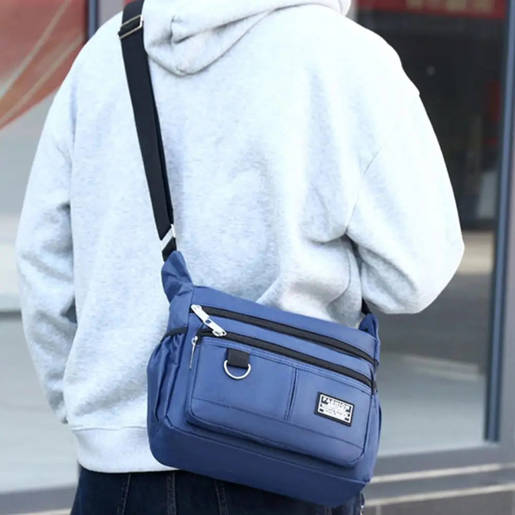 New Multi-layer Pocket Design Oxford Shoulder Bag Large Casual Capacity Single Crossbody Bag Messenger Men's Fashion Should Y5Q6