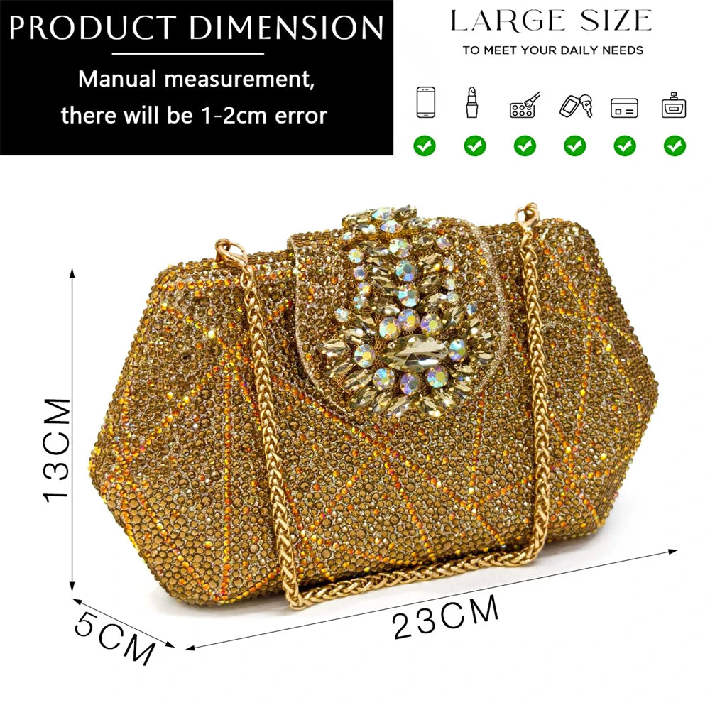 Venus Chan Nigerian Women Heel Party Ladies Italian Design Shoes And Bag Set Decorated with Rhinestone Handbag Wedding Party