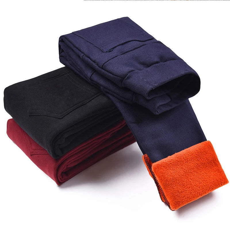 Winter Baby Girls Legging Plus Velvet Thickening Fleece Warm Leggings Pants for Girl Kids Winter Pants Trousers Children's Pants