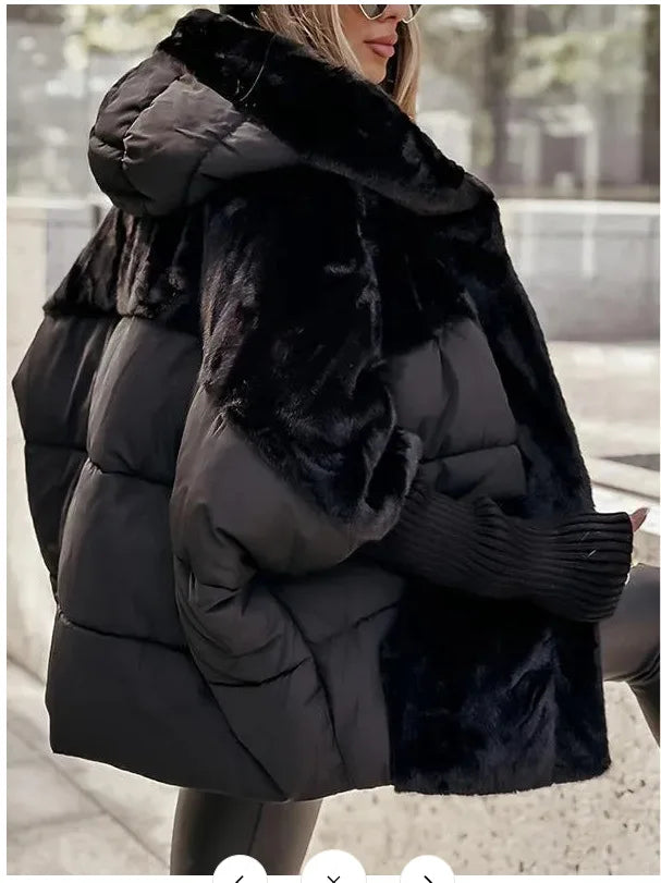 Winter Jacket Women 2024 Loose New Down Jacket Hooded Long Sleeve Winter Clothes