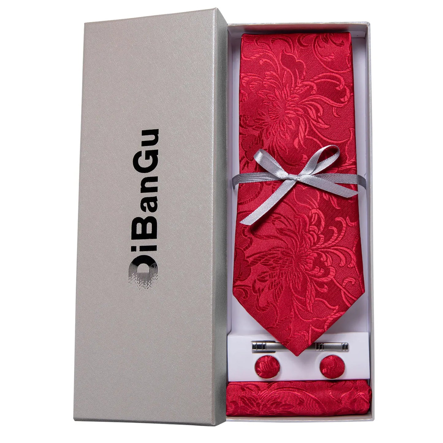 Solid Black Plaid Men's 8cm Polyester Neck Tie Handkerchief Cufflinks Set with Gift Box Tie Clip Birthday Anniversary Gift