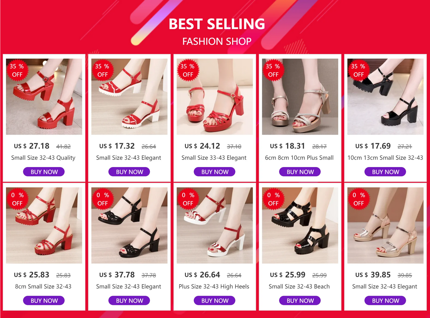 Small Size 32-43 Elegant Rhinestone Black Office Work Mom Shoes Women's Platform Sandals 2025 Summer Med Block Heels Sandals