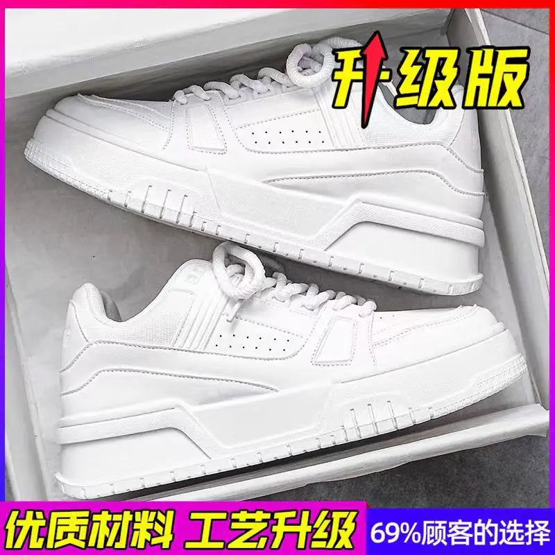 2025 New Fashion Trend Casual Shoes for Men pu Breathable Versatile Sports Shoes Low Top Comfortable Outdoor Board Shoes